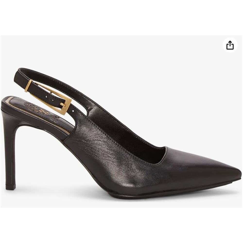 NEW Vince Camuto Brendie Sling Back Heels Black Size 11M Glamour Shoes Office - Picture 1 of 8